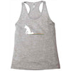 unicorn scooting on the floor Racerback Tank
