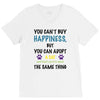you can't buy happiness, but you can adopt a cat and that's pretty muc V-Neck Tee