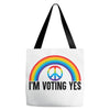 I Am Voting Yes Tote Bags