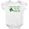 drink like a girl Baby Bodysuit