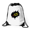 no mo rules Drawstring Bags