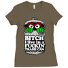 get a job, grouch! Ladies Fitted T-Shirt