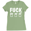 fuck you me off fun Ladies Fitted T-Shirt