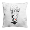 sad, rain heard Throw Pillow