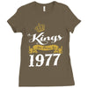 kings are born in 1977 Ladies Fitted T-Shirt
