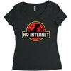 No Internet Women's Triblend Scoop T-shirt