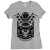 samurai skull Ladies Fitted T-Shirt