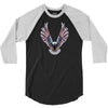 american eagle usa flag wings 3/4 Sleeve Shirt