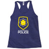 super secret police Racerback Tank