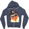 pug in a crew Zipper Hoodie