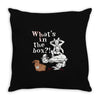 what's in the box Throw Pillow