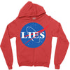 lies nasa logo Zipper Hoodie