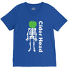 ciderhead cider drinking skeleton and apple V-Neck Tee