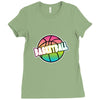 neon basketball Ladies Fitted T-Shirt