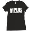 pub providing us beer hoodie Ladies Fitted T-Shirt