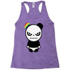 angry panda rainbow Racerback Tank