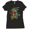 mega turtles Ladies Fitted T-Shirt