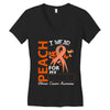 wear peach for  my [you can write any name] Women's V-Neck T-Shirt