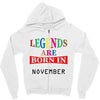 legends are born november Zipper Hoodie