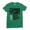 always give 100 percent Ladies Fitted T-Shirt