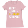 eat sleep league Ladies Fitted T-Shirt