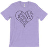 men's love heart outline valentine's day t shirt T-Shirt