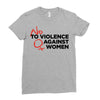 no violence against women's Ladies Fitted T-Shirt