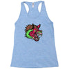 pink punk wolf Racerback Tank