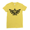 zelda logo black logo Ladies Fitted T-Shirt