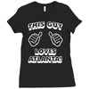 this guy loves atlanta Ladies Fitted T-Shirt