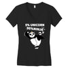 5 Percent Unicorn 95 Percent Ninja Women's V-Neck T-Shirt