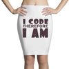 i code therefore i am Pencil Skirts