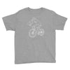 shark riding bicycle bike funny Youth Tee