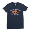 April Peeking Out Baby Girl Ladies Fitted T-Shirt