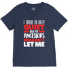 i tried to keep quiet but my ancestors V-Neck Tee
