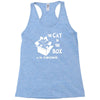 the cat in the box Racerback Tank