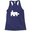 rude jigsaw ideal birthday present or gift Racerback Tank