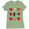 ls lesbian full heart Ladies Fitted T-Shirt