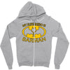 my superhero is barman Zipper Hoodie