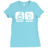 my girl your girl funny Ladies Fitted T-Shirt