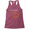 my favorite season is pumpkin spice Racerback Tank
