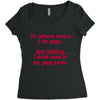 drink wine in ractangle Women's Triblend Scoop T-shirt