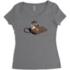 indiana mouse Women's Triblend Scoop T-shirt