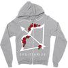 sagittarius rose Zipper Hoodie