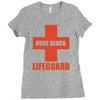 nude beach   lifeguard Ladies Fitted T-Shirt