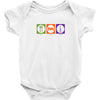 eat sleep radio Baby Onesie