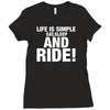 Eat Sleep Ride Ladies Fitted T-Shirt