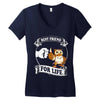 new owl best friend for life Women's V-Neck T-Shirt