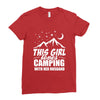 Camper Couple Girl White Ladies Fitted T-Shirt