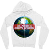 the world is always spinnin Zipper Hoodie